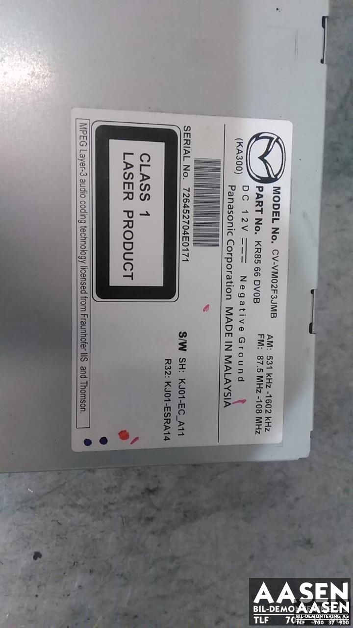 Bilstereo navigasjon til Mazda CX-5 2012-2017 (Type I)  (PANASONIC|KR8566DVOB|)