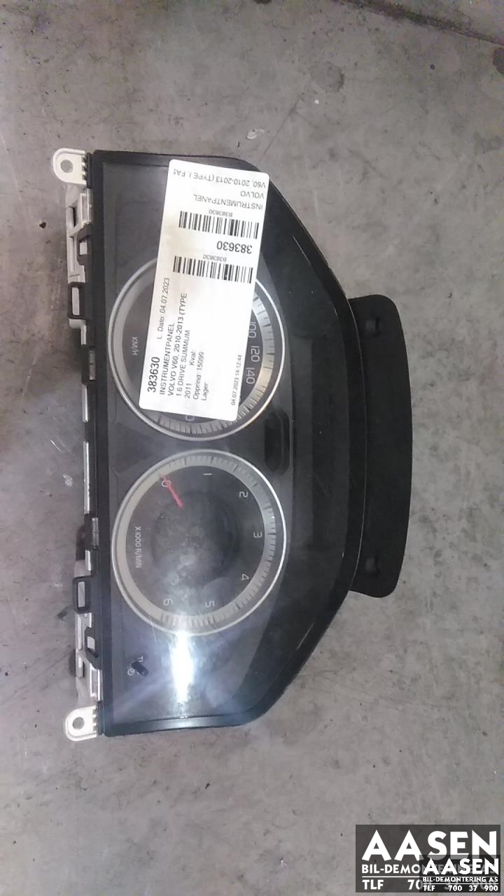 Instrumentpanel til Volvo V60, 2010-2013 (Type I, Fase 1) (31327582AA)