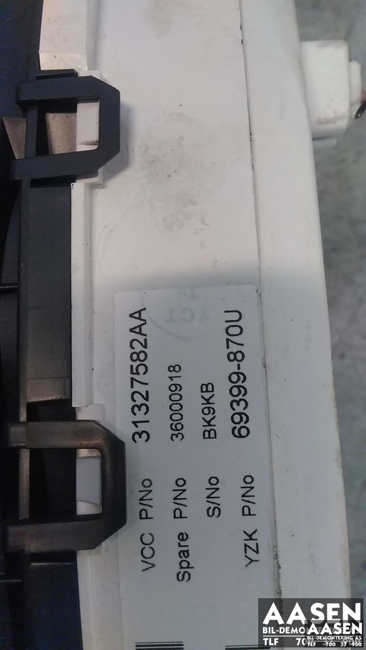 Instrumentpanel til Volvo V60 2010-2013 (Type I, Fase 1)  (31327582AA|)