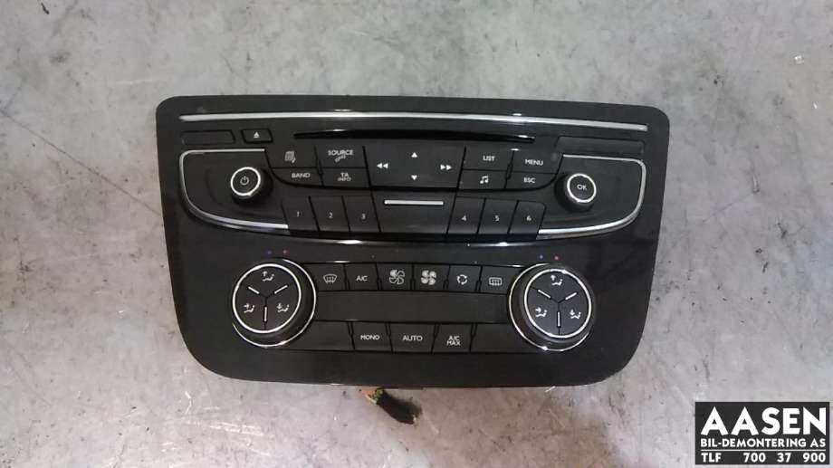 Varmeapparat betjening til Peugeot 508, 2011-2014 (Type I, Fase 1)  (6155 JW)
