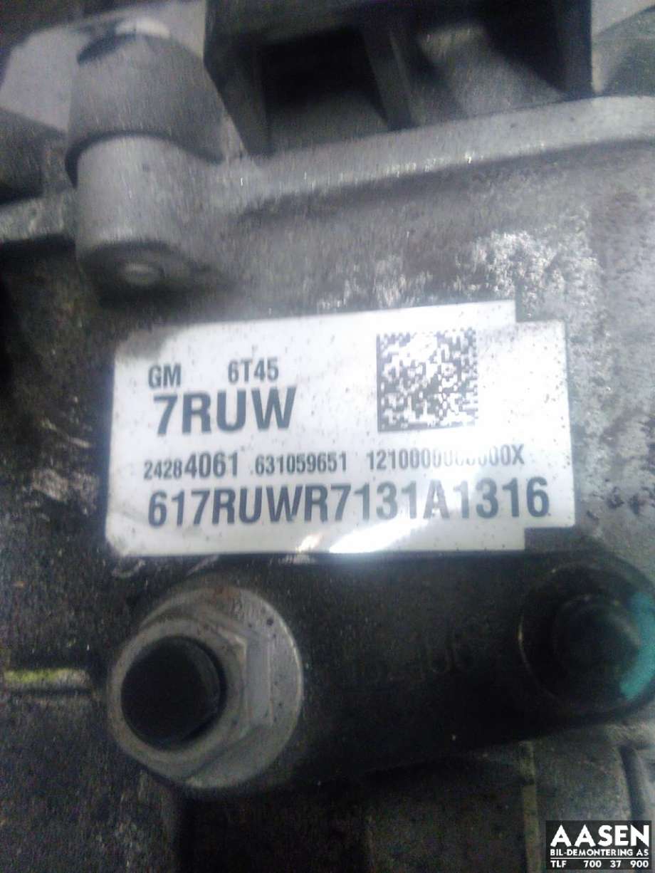 Girkasse automat til Opel Mokka X 2016-2019 (Type I, Fase 2) (95525756|)