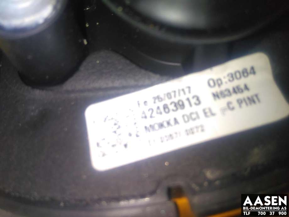 Speil høyre til Opel Mokka X 2016-2019 (Type I, Fase 2) (42463913|)