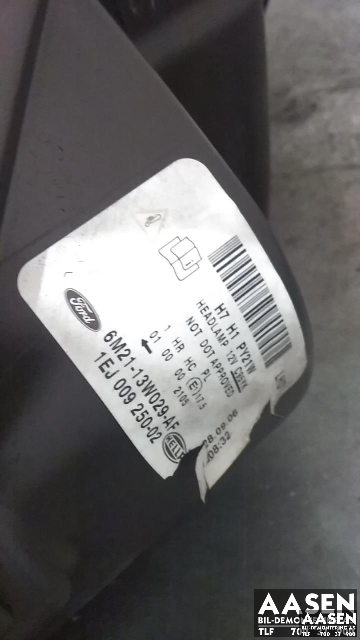 Frontlykt høyre halogen til Ford S-Max 2006-2010 (Type I, Fase 1)  (HELLA|1453189|)