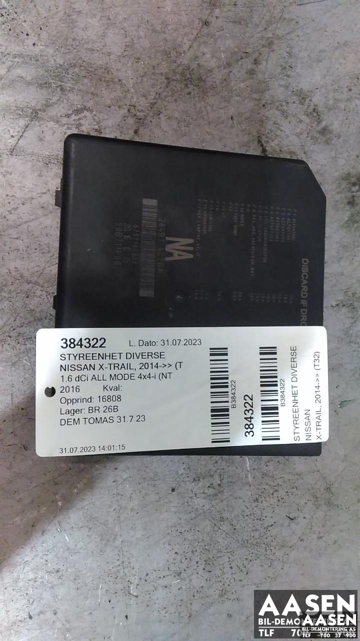 Sikringsboks til Nissan X-Trail, 2014-2022 (T32) (T32) (284B7 4CE0A)