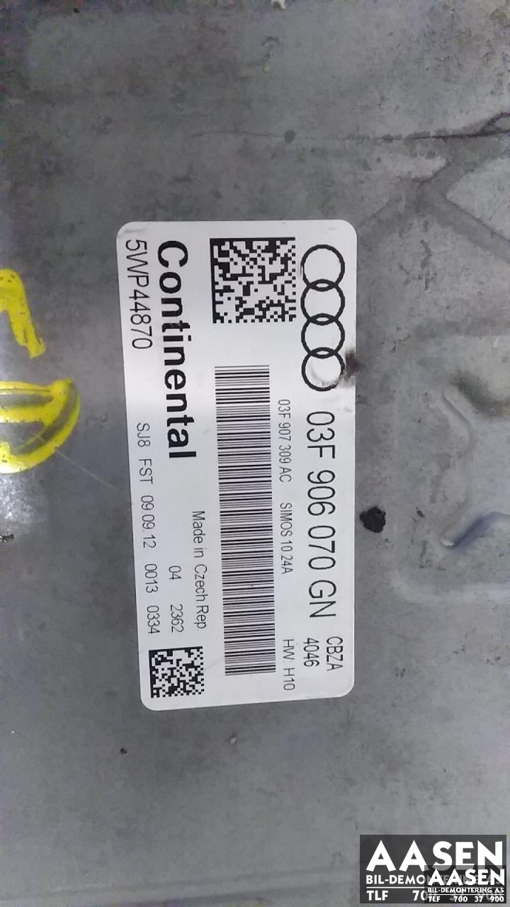 Styreenhet motor til Audi A1 2010-2014 (Type I, Fase 1) (CONTINENTAL|03F906070GN|)