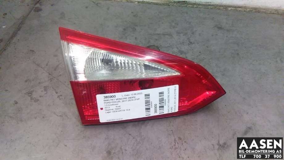 Baklykt venstre indre til Ford Focus 2011-2014 (Type III, Fase 1) (1775997|)
