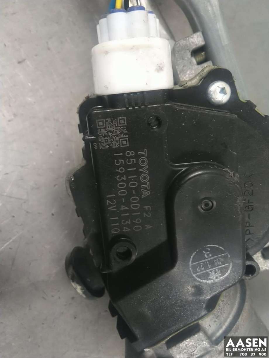 Viskermotor frontrute komplett m/overføring til Toyota Yaris 2012-2014 (Type III, Fase 1)