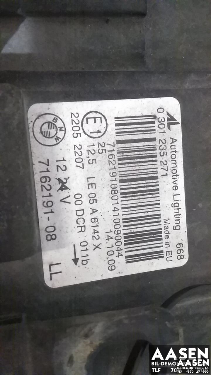 Frontlykt venstre xenon til BMW X3 2007-2010 (Fase 2) (E83) (E83) (AL|63 12 3 456 035|)