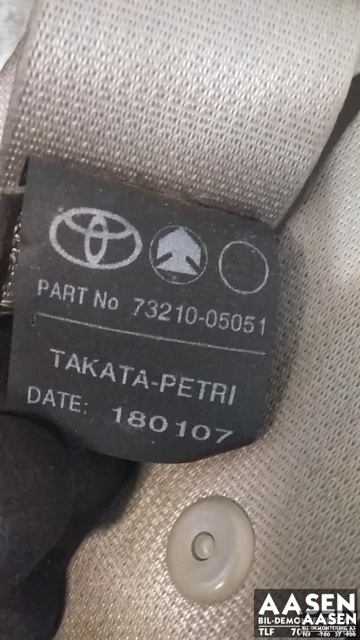 Sikkerhetsbelte foran høyre til Toyota Avensis 2003-2008 (Type II) (73210-05051|)