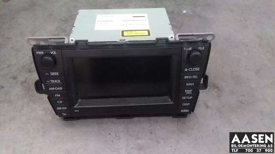 Bilstereo navigasjon til Toyota Prius 2009-2016 (Type III) (COMBI) (COMBI) (AISIN|86120-47400|8610047041|8610047400)