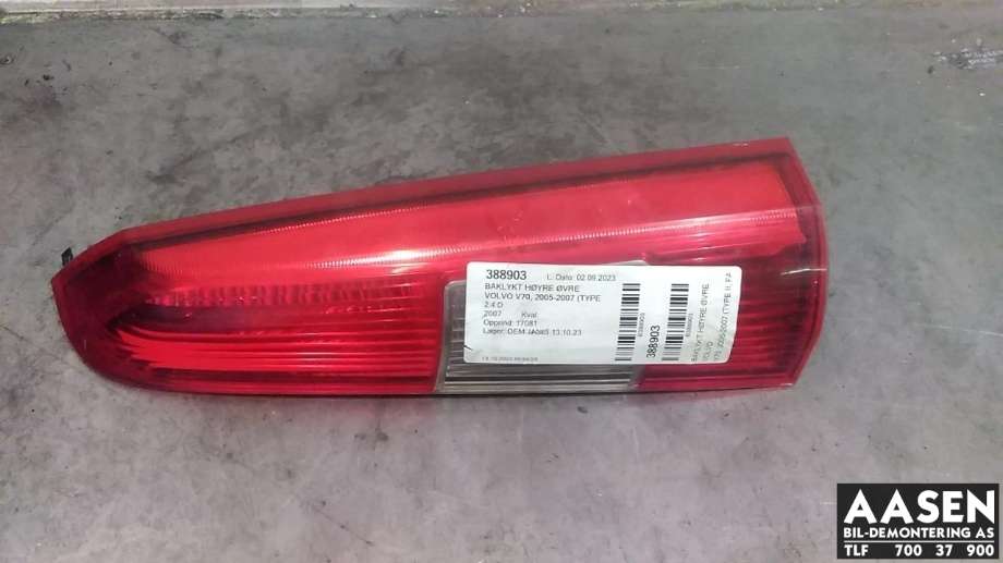 Baklykt høyre øvre til Volvo V70, 2005-2007 (Type II, Fase 2)  