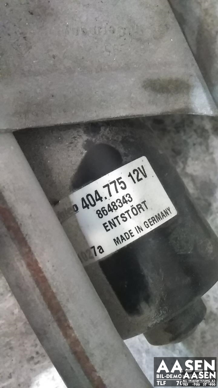 Viskermotor frontrute komplett m/overføring til Volvo V70 2005-2007 (Type II, Fase 2) (VALEO|8648343|)