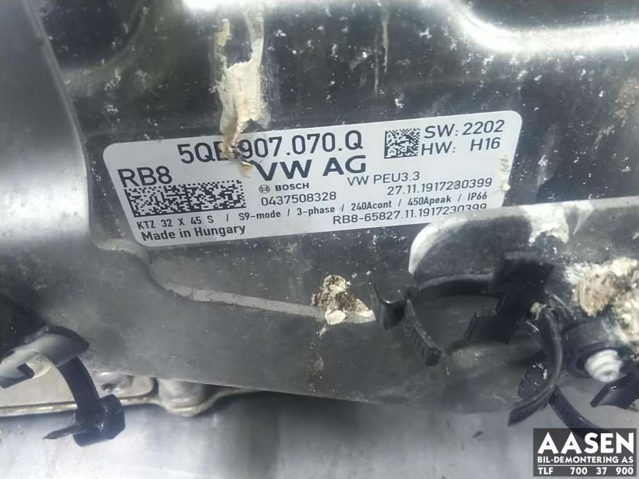 Inverter elbil til VW e-Golf 2017-2020 (Fase 2)  