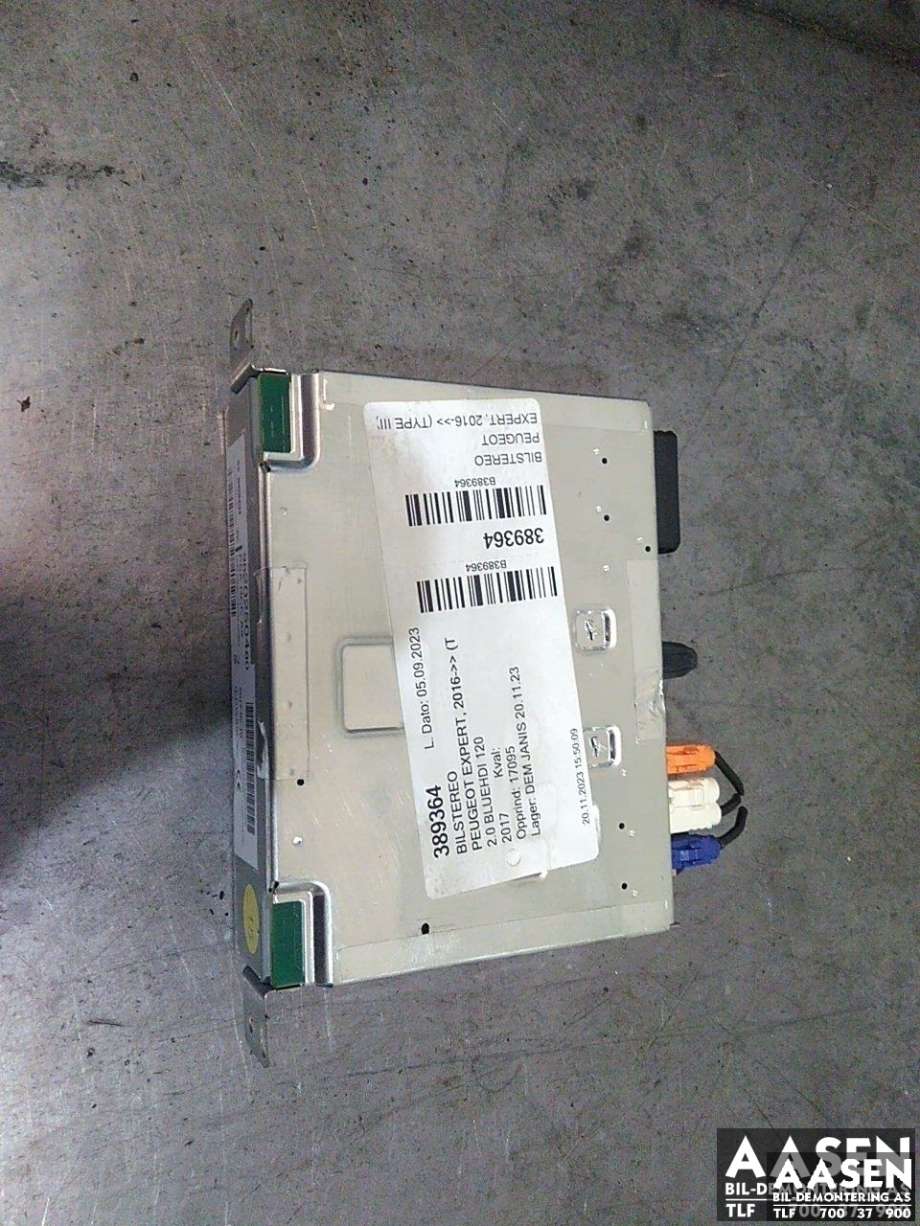 Bilstereo til Peugeot Expert, 2016-->> (Type III)  (BOSCH|16 202 935 80)