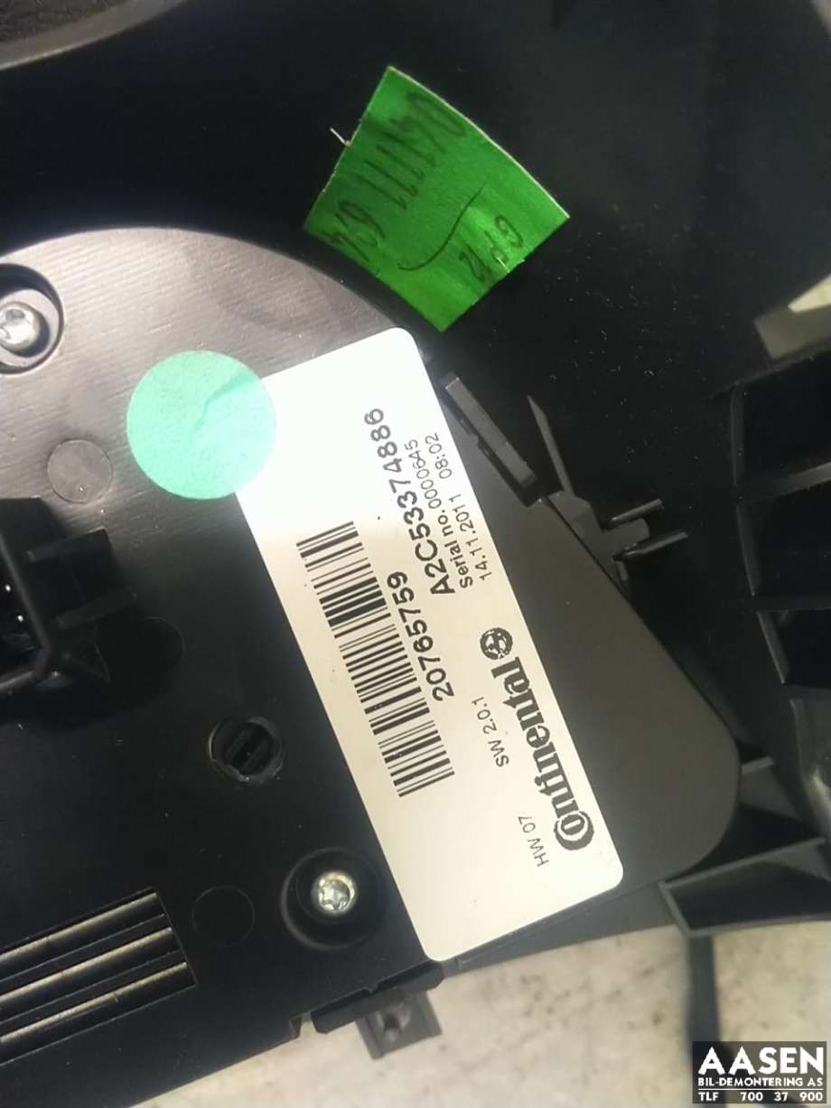 Varmeapparat betjening til Opel Zafira Tourer 2012-2018  