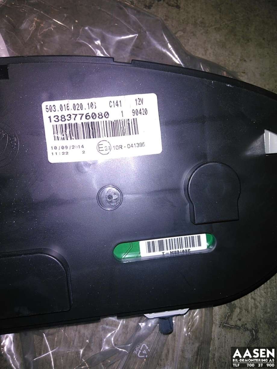 Instrumentpanel til Citroën Jumper 2014-->> (Type III, Fase 2)  (1383776080|16 117 230 80|16 174 385 80)