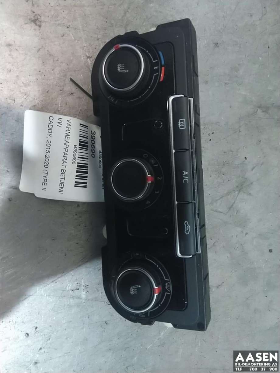 Varmeapparat betjening til VW Caddy, 2015-2020 (Type III, Fase 3)  (1K8 907 426 AN)