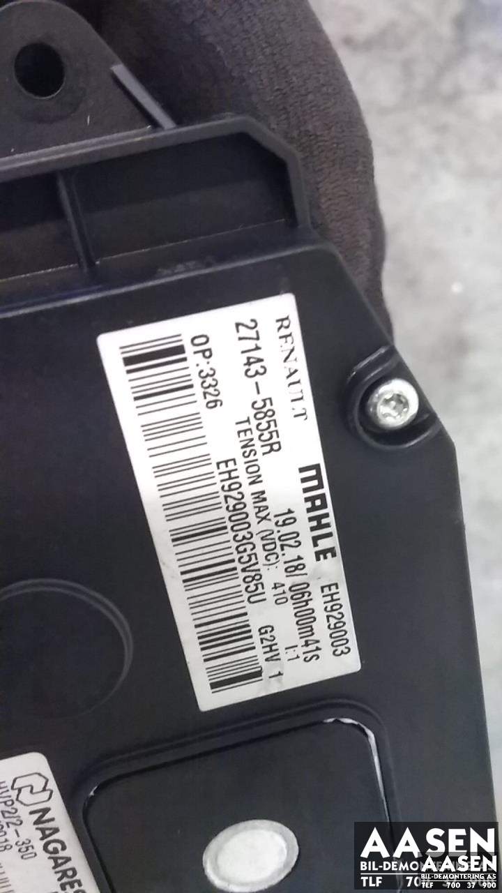Varmeapparat PTC-heater til Renault Zoe 2013-2019 (Fase 1)  (27143-5855R|271437720R|)