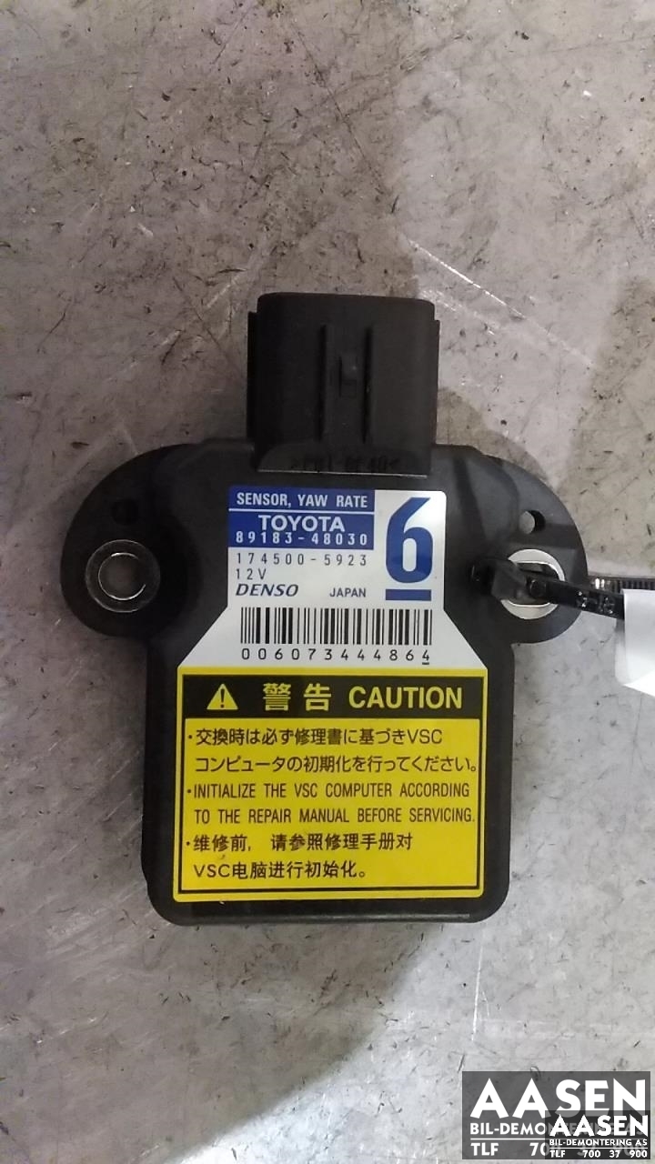 Sensor akselerasjonssensor/ESP DUO til Toyota Prius +7, 2012-2020 (Type III) (stasjonsvogn) (stasjonsvogn) (DENSO|89183-48030)