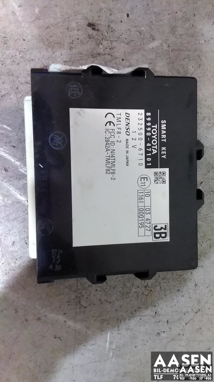Styreenhet nøkkelfri/keyless til Toyota Prius +7, 2012-2020 (Type III) (stasjonsvogn) (stasjonsvogn) (DENSO|89990-47101)