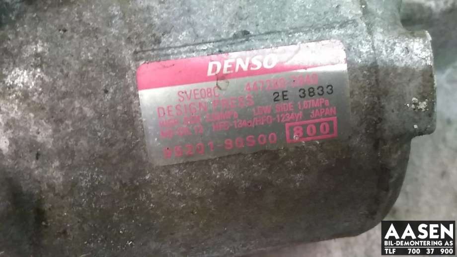 Aircondition kompressor til Suzuki Swift 2017-->>  (DENSO|95201-80S00|)
