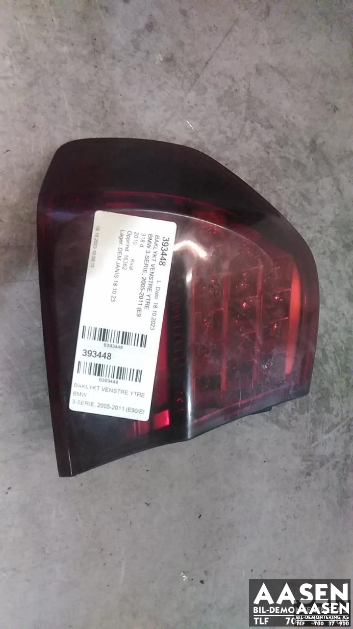 Baklykt venstre ytre til BMW 3-Serie, 2005-2011 (E90/E91/E92/E93) (E90/E91/E92/E93) (63 21 4 871 731)