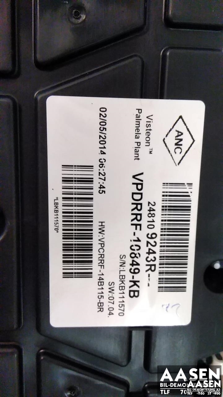 Instrumentpanel til Renault Captur 2013-2020 (Type I)  (248109243R|)