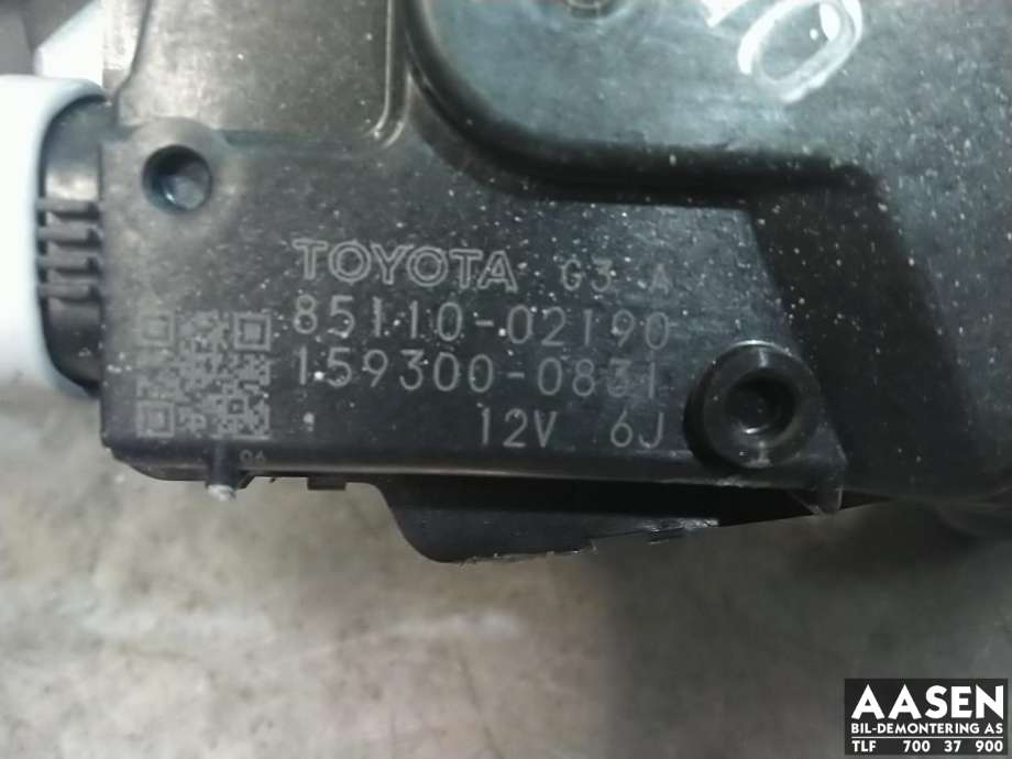 Viskermotor frontrute komplett m/overføring til Toyota Auris 2007-2010 (Type I, Fase 1)  (85110-02190|)