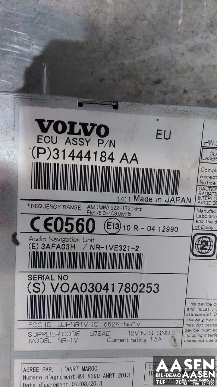 Bilstereo til Volvo XC60 2014-2017 (Type I, Fase 2) (31444184AA|)