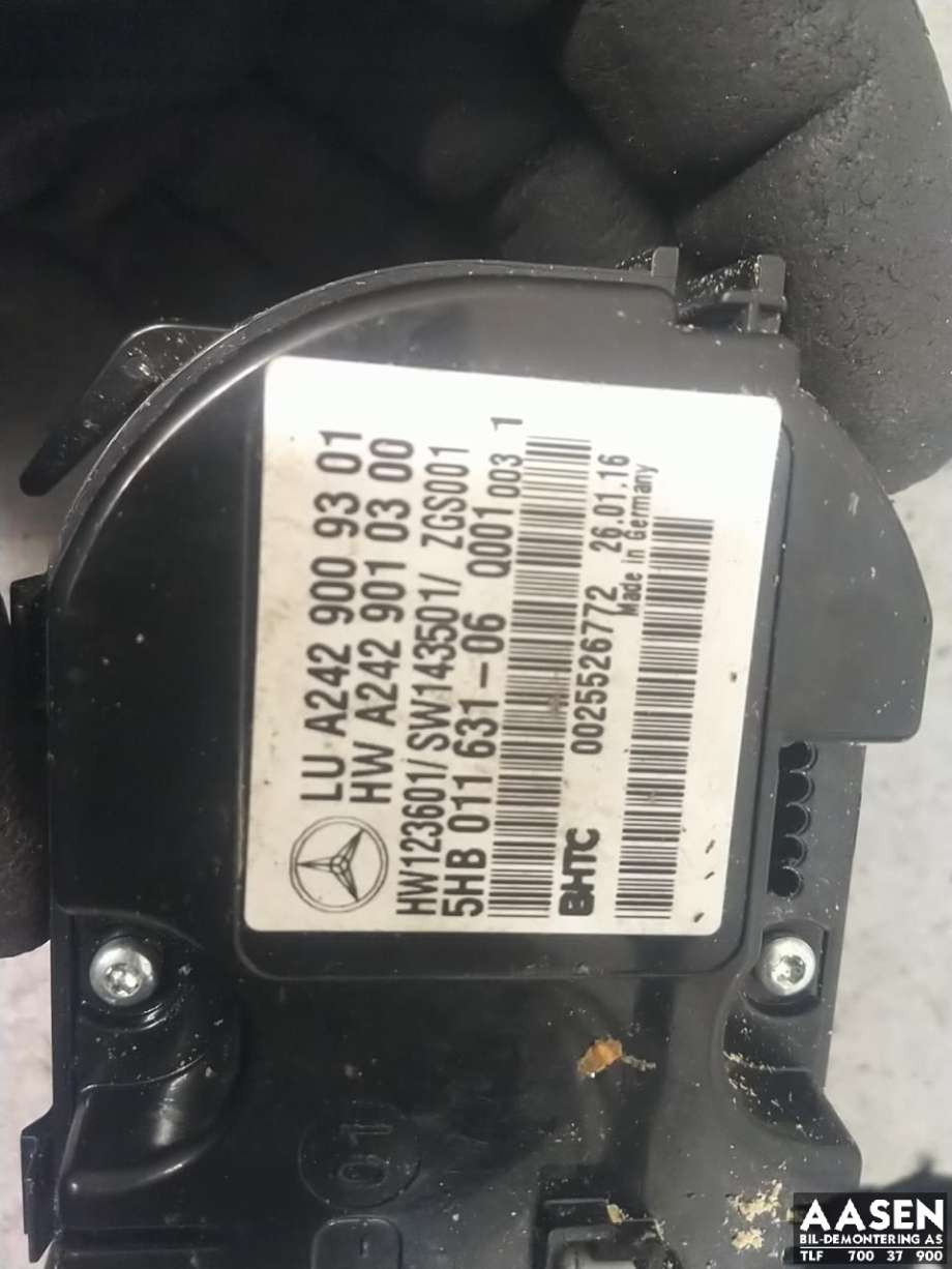 Varmeapparat betjening til Mercedes B-Klasse, electric drive 2014-2018 (W242) (W242)