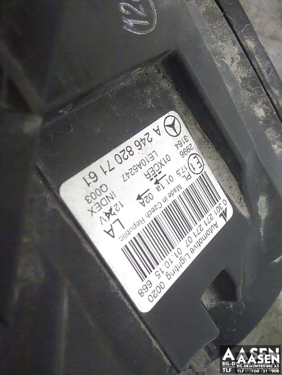 Frontlykt venstre xenon til Mercedes B-Klasse, electric drive 2014-2018 (W242) (W242) (AL|A 246 820 01 39|)