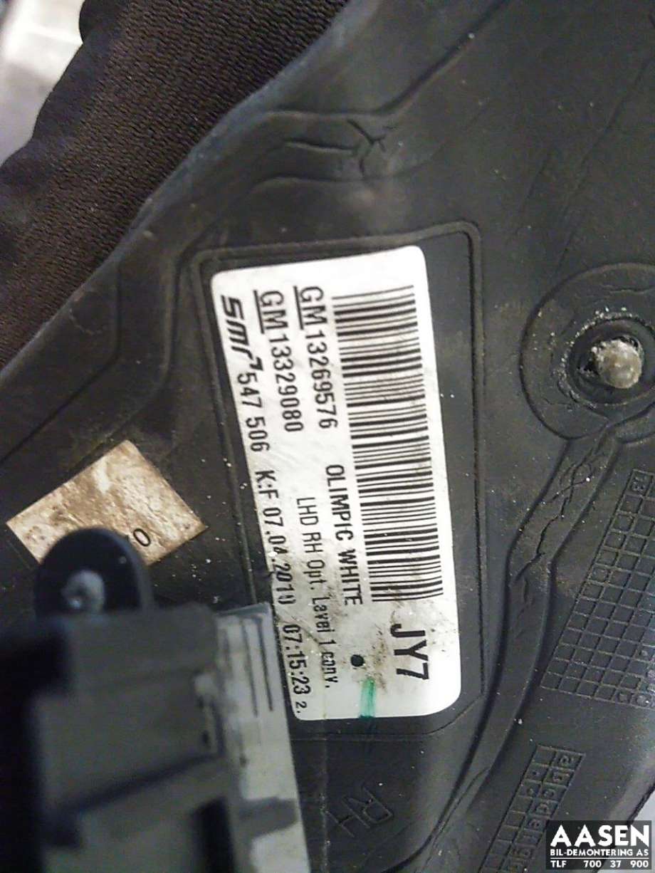 Speil høyre til Opel Insignia A 2009-2014 (13269576|)