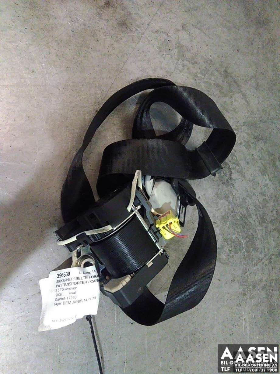 Sikkerhetsbelte foran høyre til VW Transporter / Caravelle 2003-2009 (Fase 1) (T5) (T5) (7H0 857 806 F|)