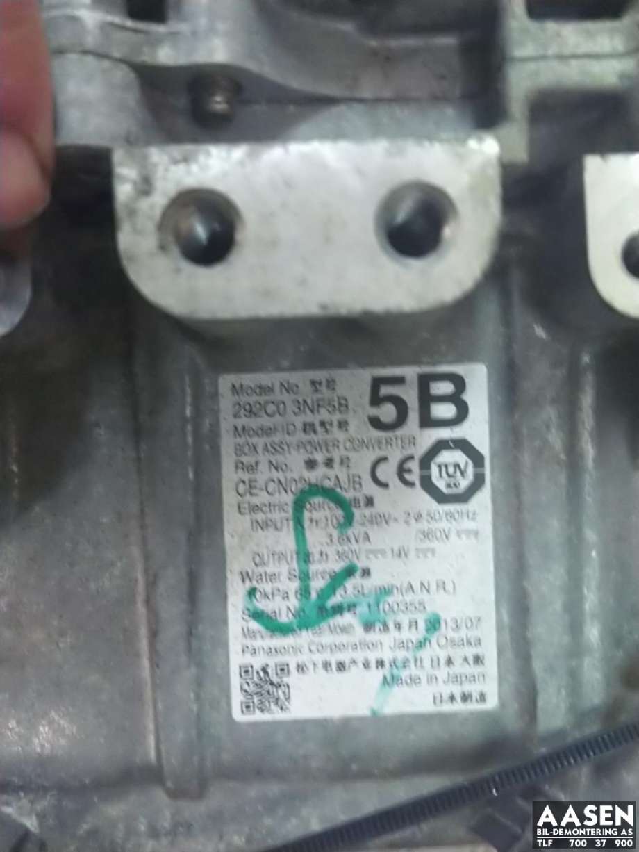 Batterilader (OBC - On Board Charger) til Nissan Leaf 2011-2017 (Type I)  (292C03NF1C|)