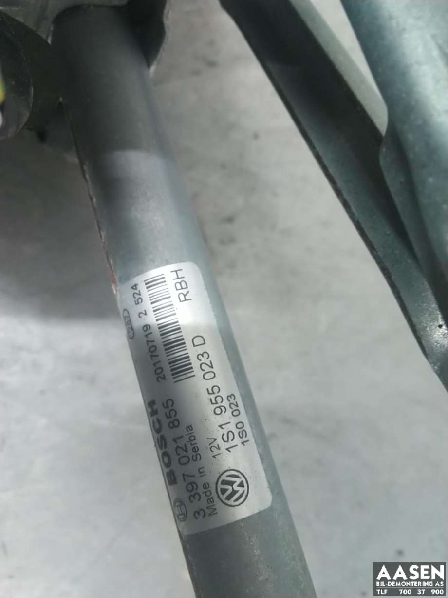 Viskermotor frontrute komplett m/overføring til VW E-Up 2013-2019 (1S1 955 023 D|)