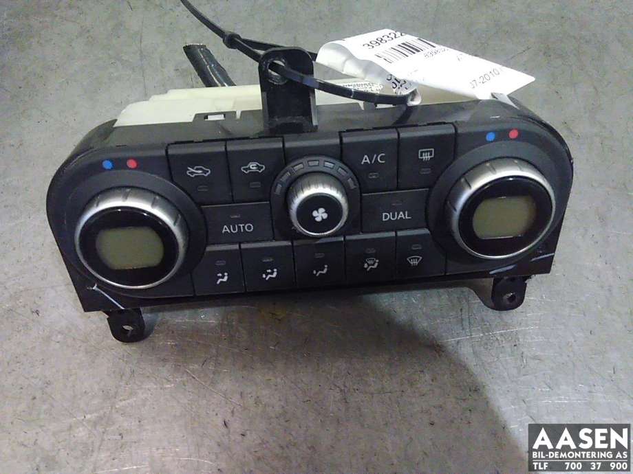 Varmeapparat betjening til Nissan Qashqai 2007-2010 (Type I, Fase 1) (27500JD45A|27500JD45C|)