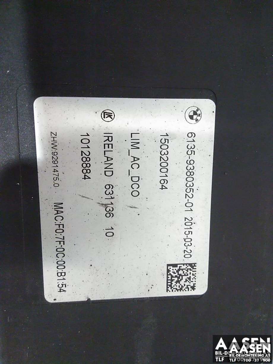 Styreenhet parkering til BMW i3 2013-2022 (6135-9380352-01|)