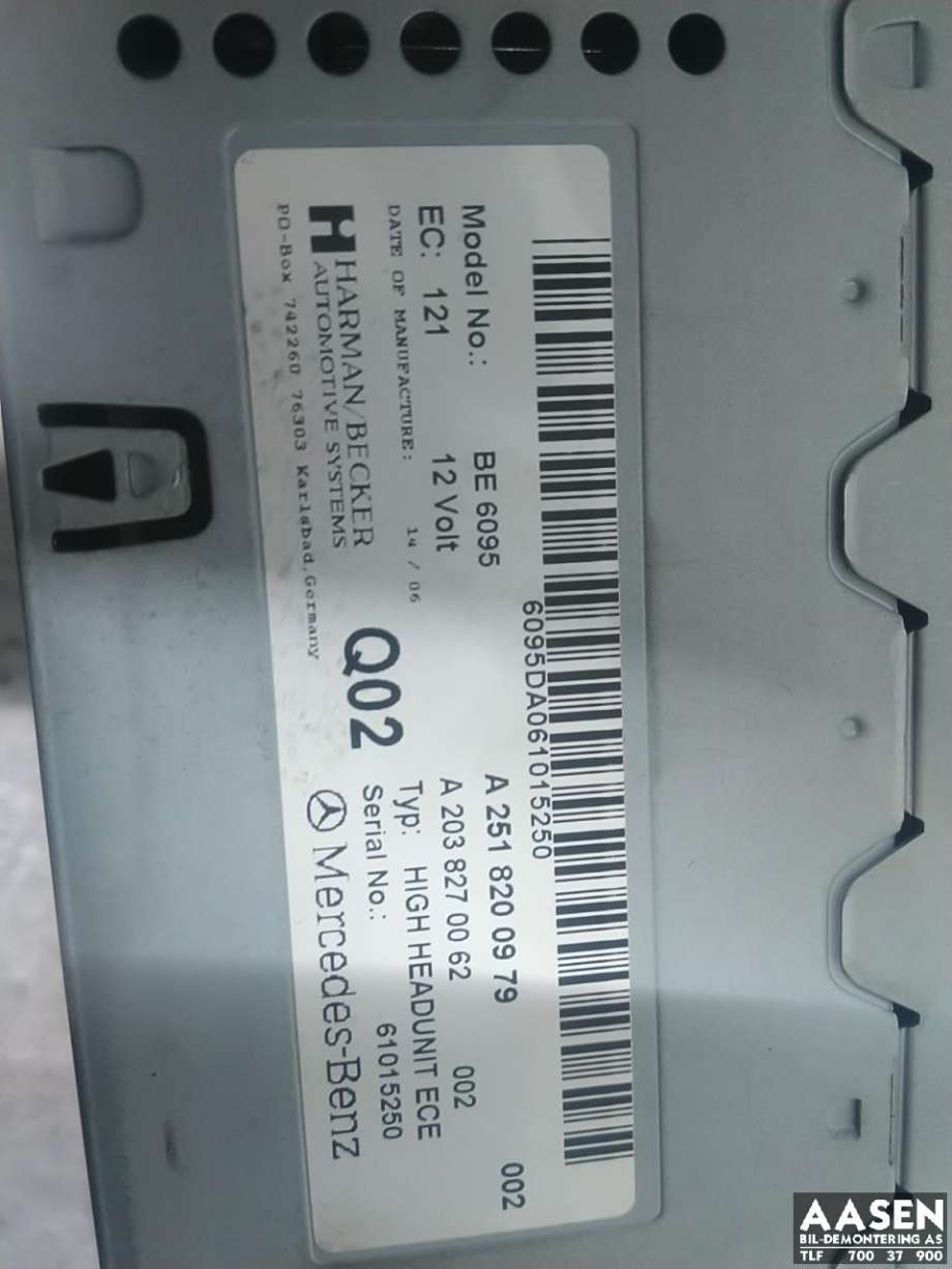 Bilstereo navigasjon til Mercedes R-Klasse 2006-2013 (W251) (W251)