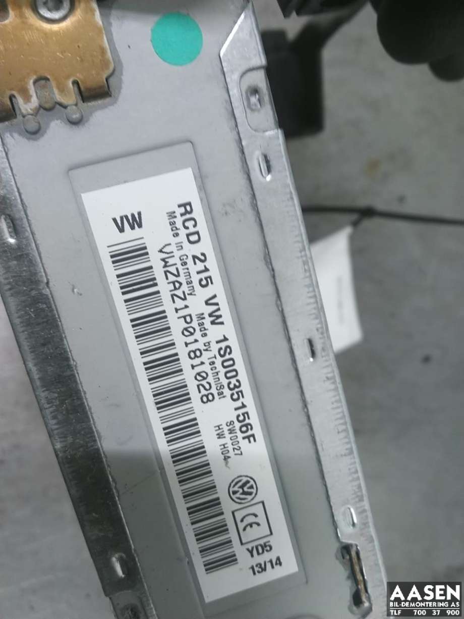 Bilstereo til VW E-Up 2013-2019  (1S0 057 156 F|1S0 057 156 FX|)