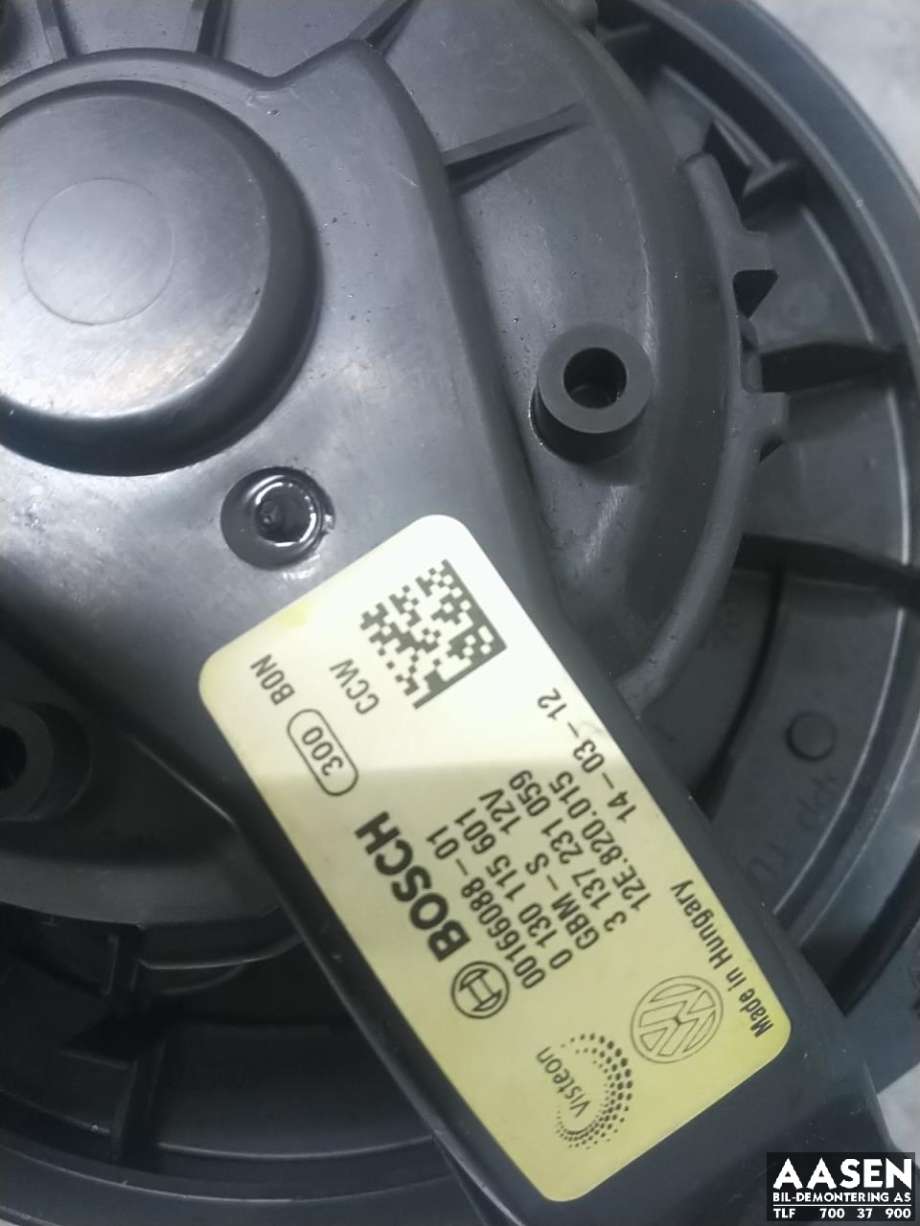 Varmeapparat motor til VW E-Up 2013-2019  (12E820015|0130115601|3137231059)