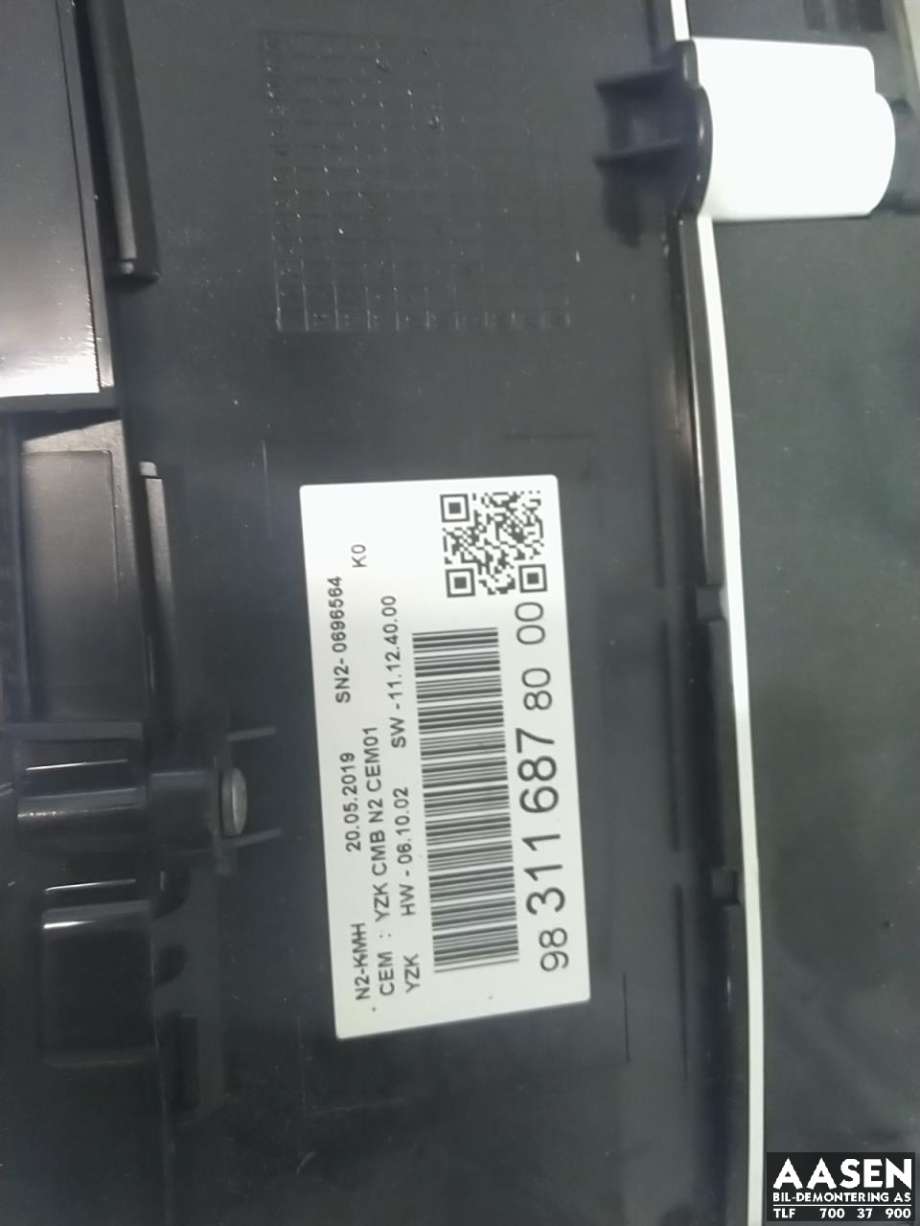 Instrumentpanel til Toyota Proace 2016-->> (Type II)  (983116878000|)