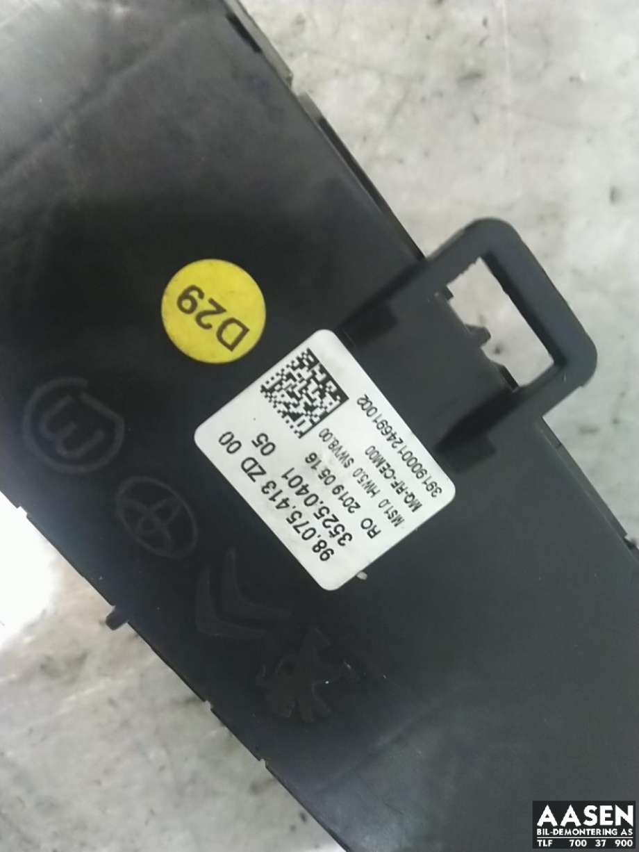 Varmeapparat betjening til Toyota Proace 2016-->> (Type II)  (98075413ZD|)