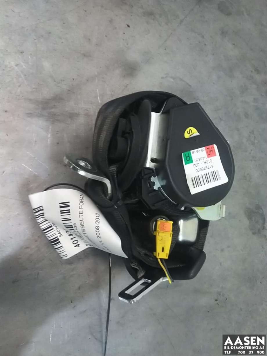 Sikkerhetsbelte foran høyre til VW Golf VI 2008-2012 (1K4 857 706 BJ|)