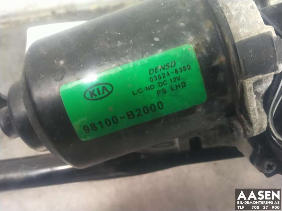 Viskermotor frontrute komplett m/overføring til Kia Soul 2014-2019 (Type II)  