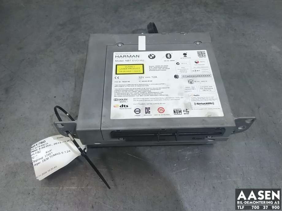 Bilstereo til BMW M4, 2014-2020 (F82/F83) (F82/F83) (65 12 6 991 581)