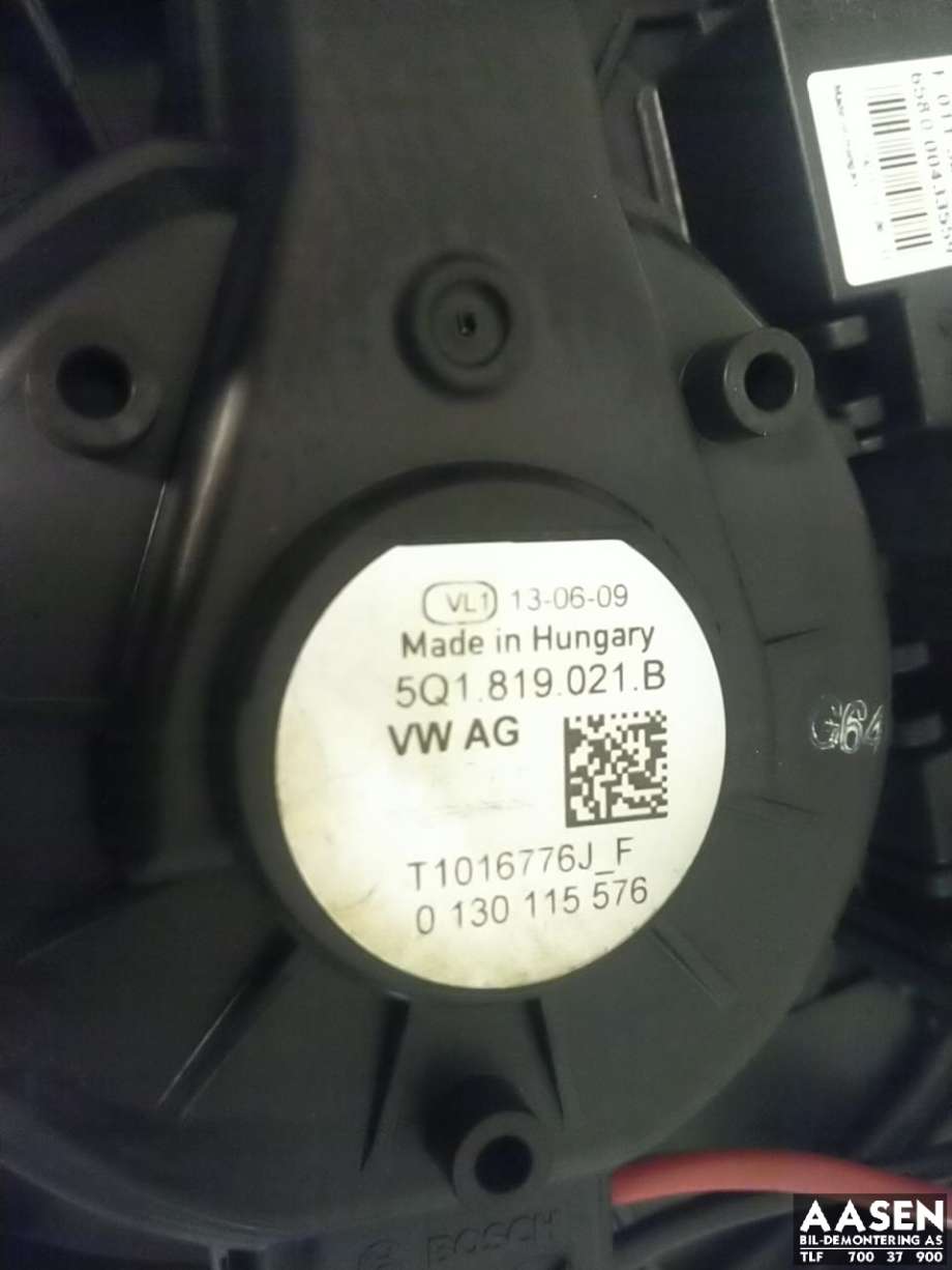 Varmeapparat motor til Audi A3 2012-2016 (Type III, Fase 1)  (5Q1 819 021 B|5Q1 819 021 H|)