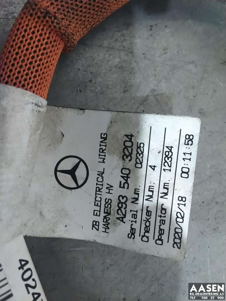 Kabel høy volt (HV) elbil til Mercedes EQC 2019-->>  (A2935403204|)