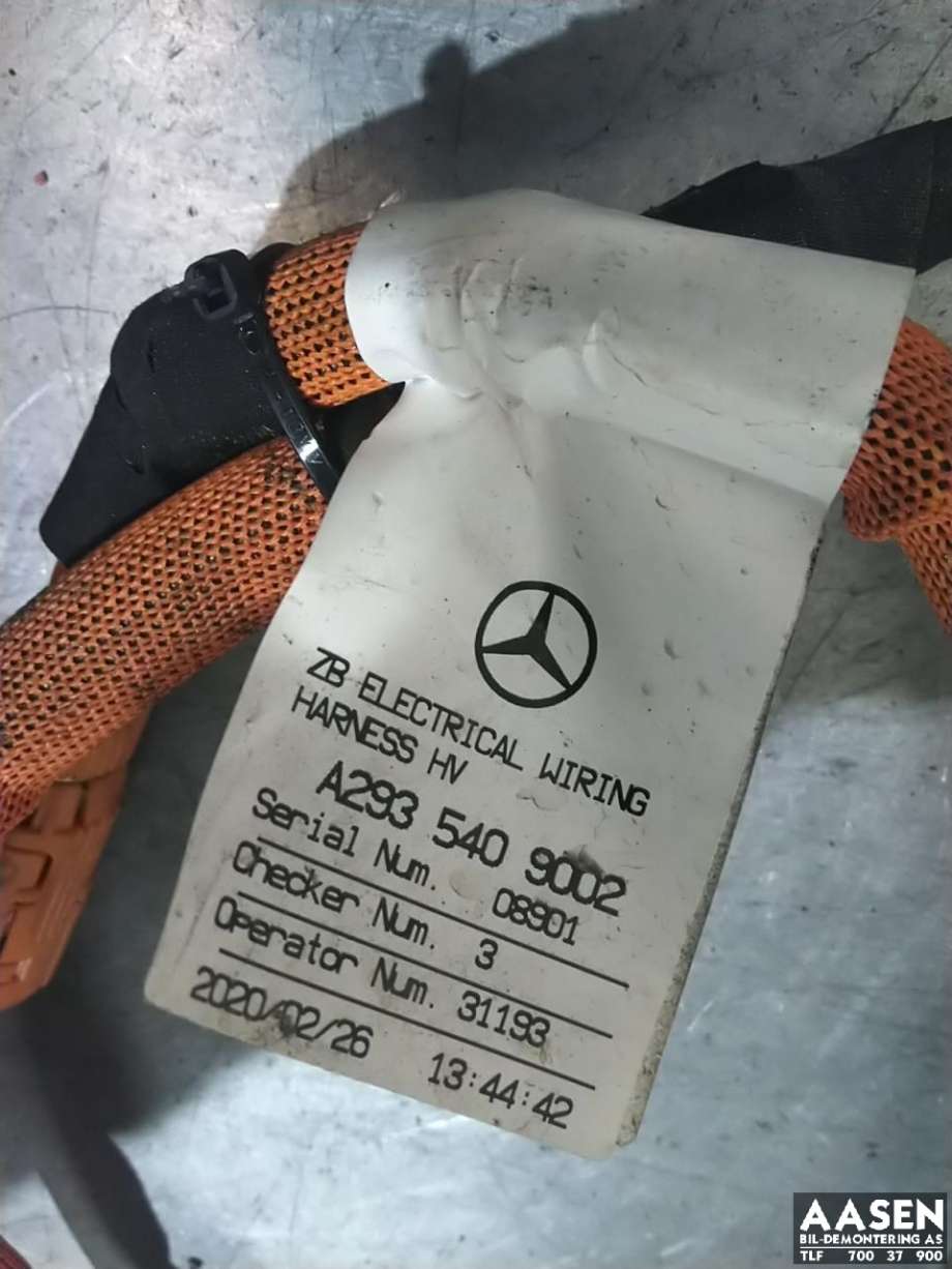 Kabel høy volt (HV) elbil til Mercedes EQC 2019-->>  (A2935409002|)