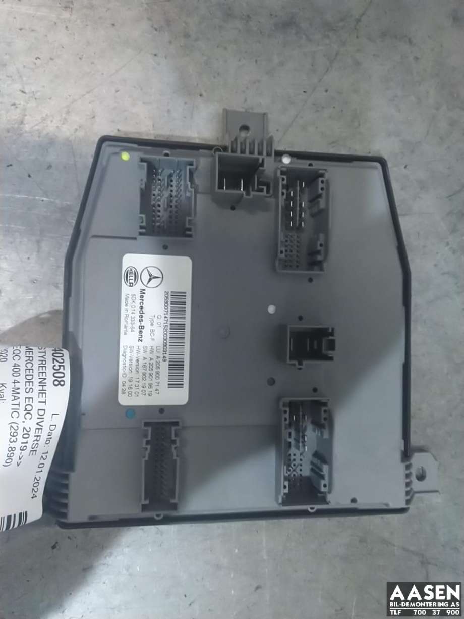 Styreenhet (SAM - Signal Acquisition Module) til Mercedes EQC, 2019-->> (HELLA|A 205 900 71 47)