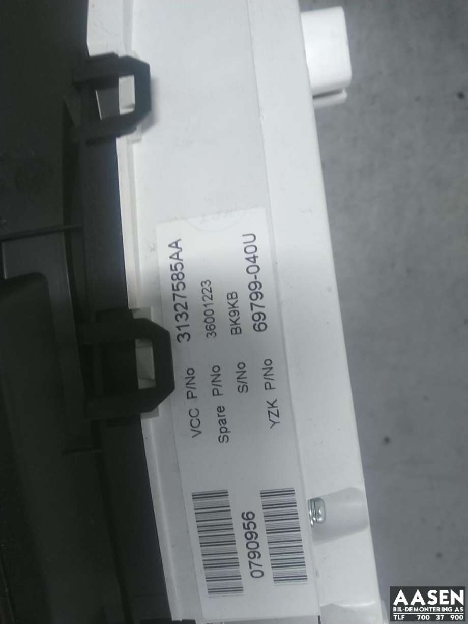 Instrumentpanel til Volvo S60 2010-2014 (Type II, Fase 1)  